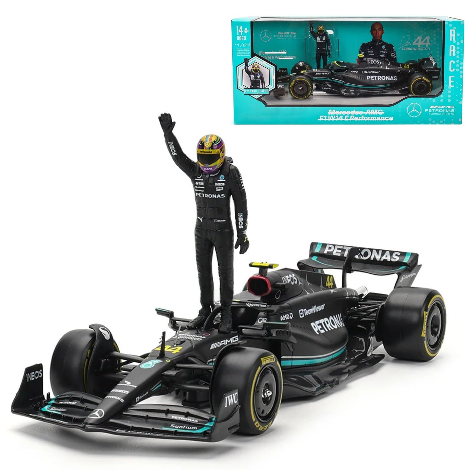 F1 ルイスハミルトン、ロズベルグミニカー2点セット Amazon | HTLNUZD 2024 1/24 F1 W14#44 ルイス・ハミルトン フォー